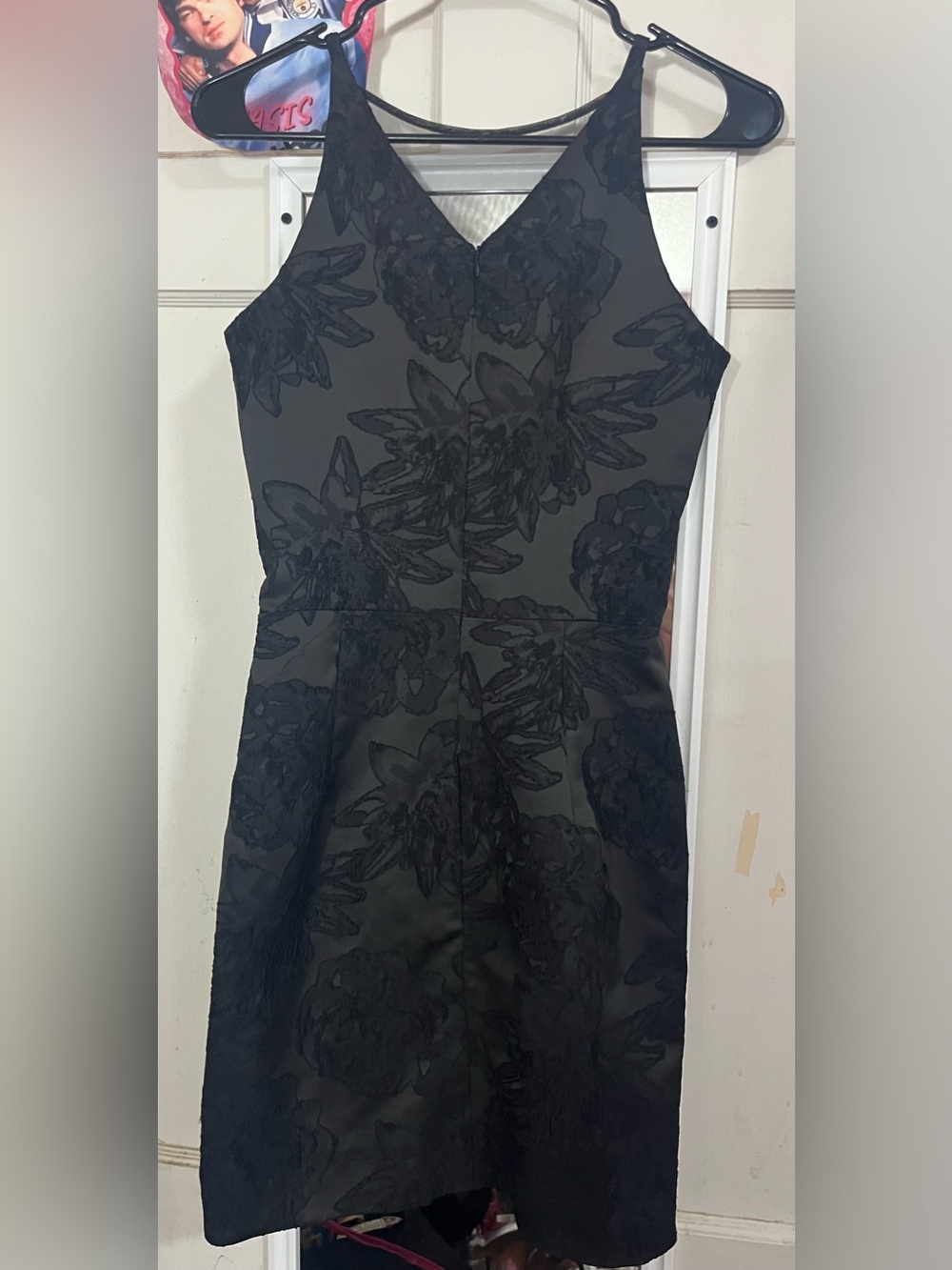 Dress the Population Black Floral Lace Overlay Mini Dress - Picture 2 of 2